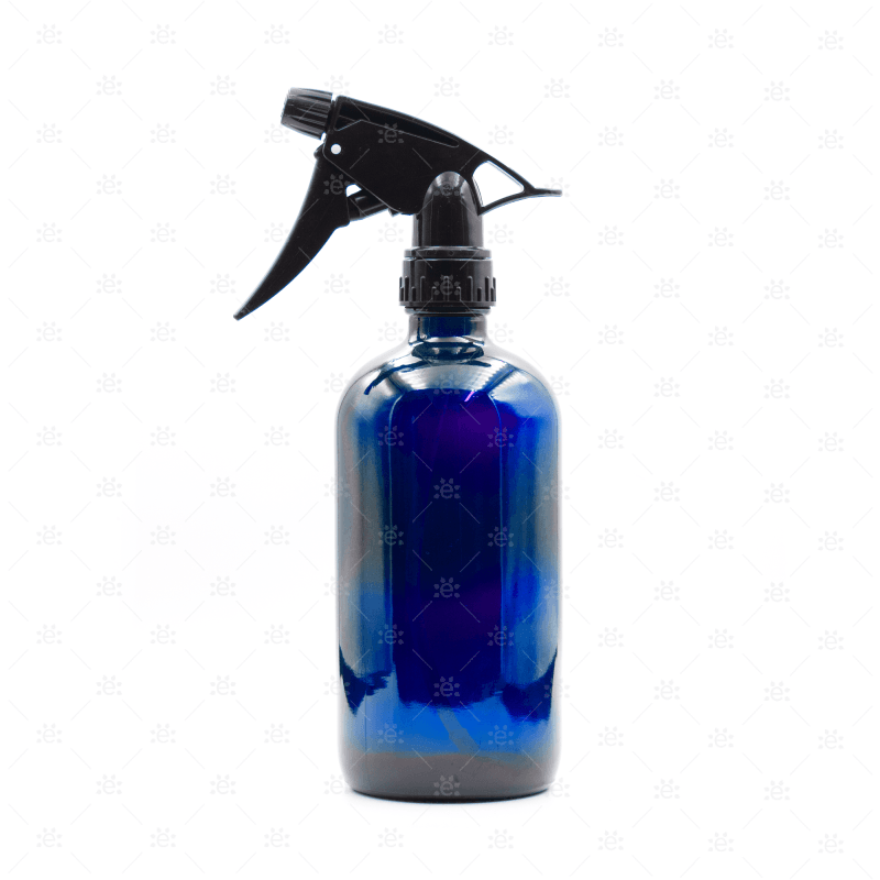 500Ml Blue Glass Spray Bottle With Top (New Style)
