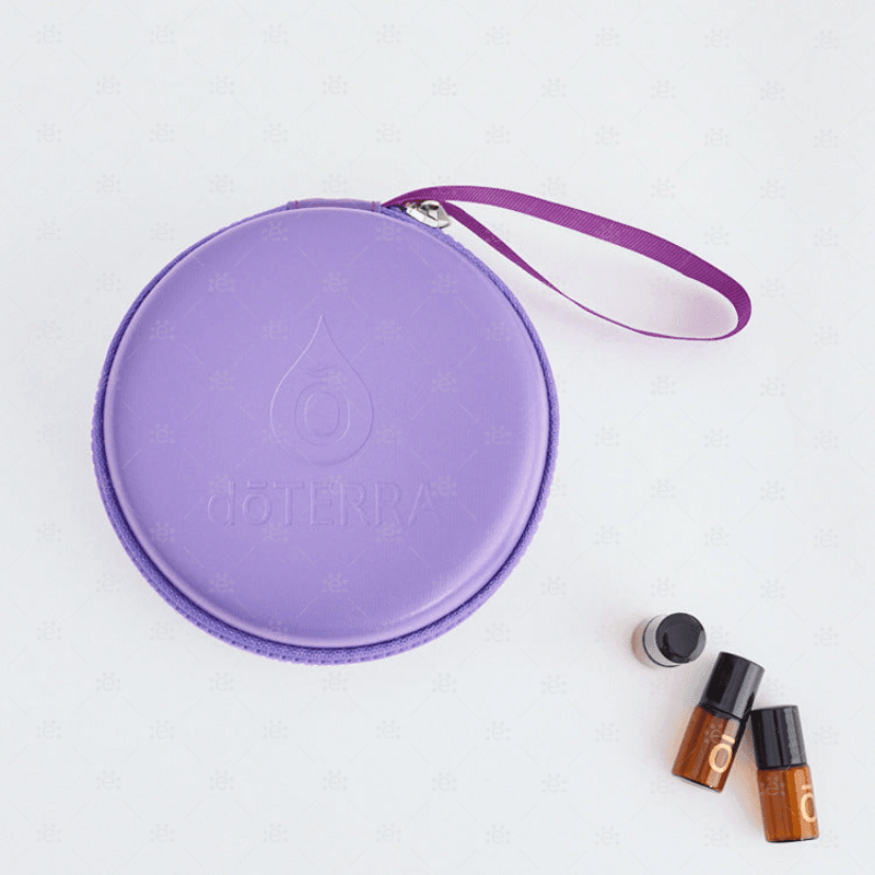 Dterra Purple Mini Round Hardshell Case (Holds 19 Vials) Cases & Displays